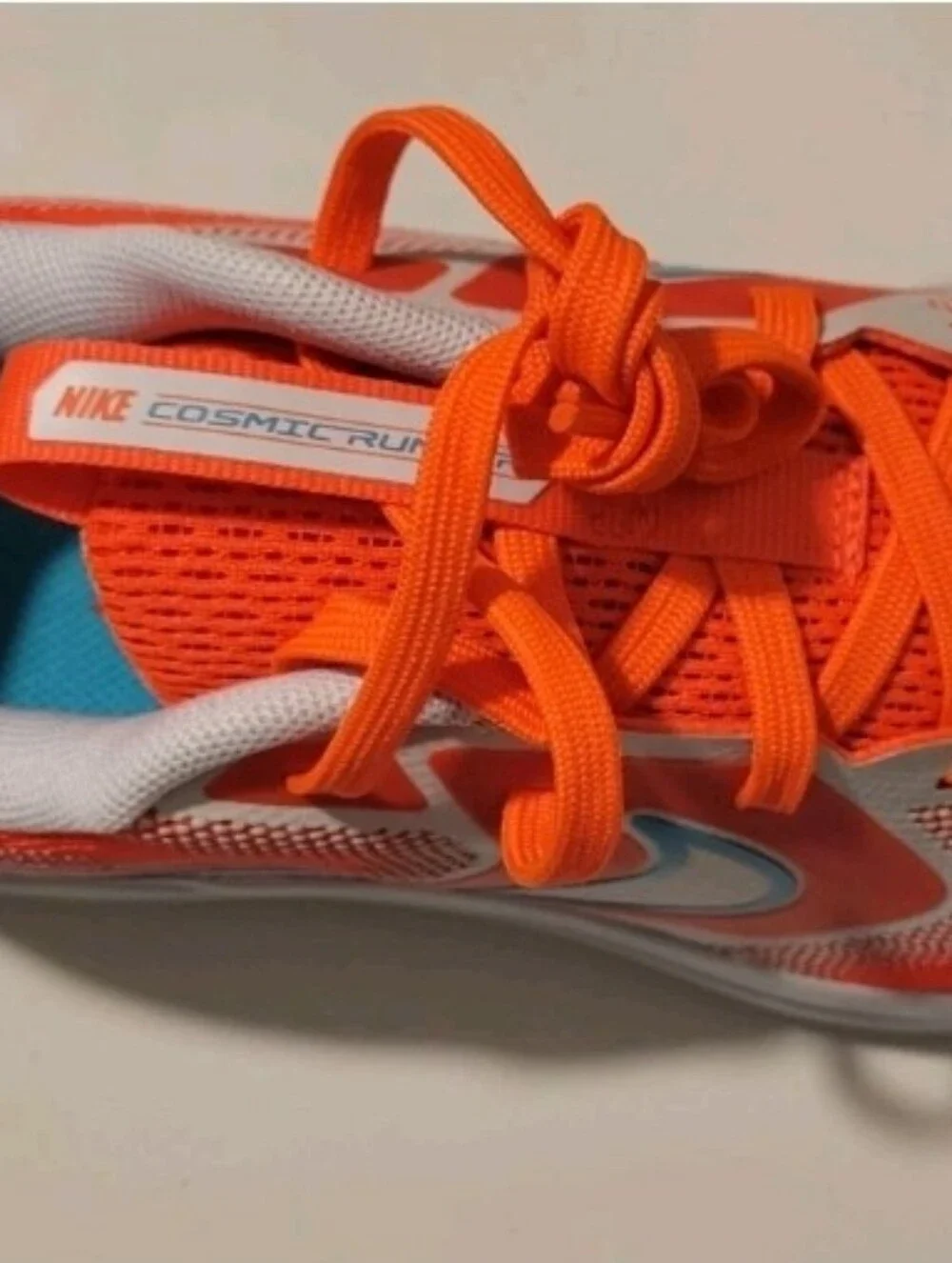 Nike Cosmic Runner Big Kids 5.5Y/ Women's 7 ~ Orange, Turquoise, White Shoes